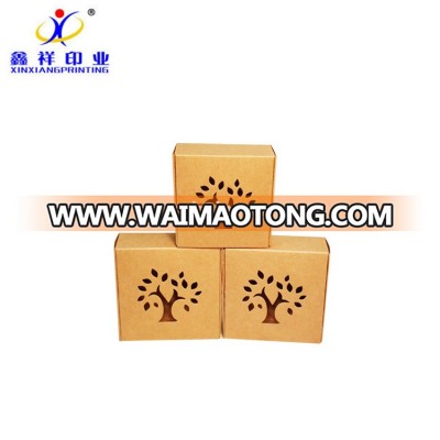 Hollowed-out Handmade Kraft Cardboard Soap Packaging Box Custom Logo