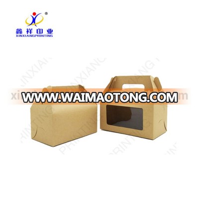 Yellow Small Recycled Paper Cake Box Brown Colour Kraft Paper Cake Box